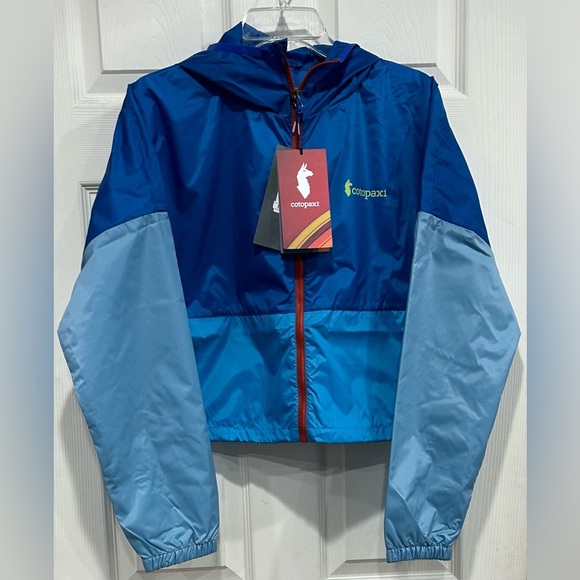 Cotopaxi Women's 1X Teca Crop Jacket Blue Water Polo NWT Cropped Wind-Resistant - Picture 1 of 7